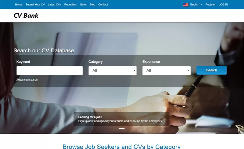 cv jobseekers script php Improved main site design and easier personalization