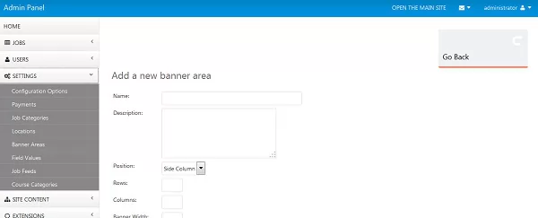 jobs Improved banners functionality Improved banners functionality