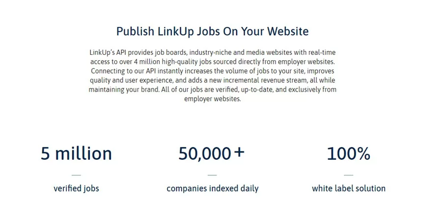 LinkUp job feeds integration