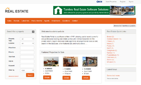 real estate portal template demo 2