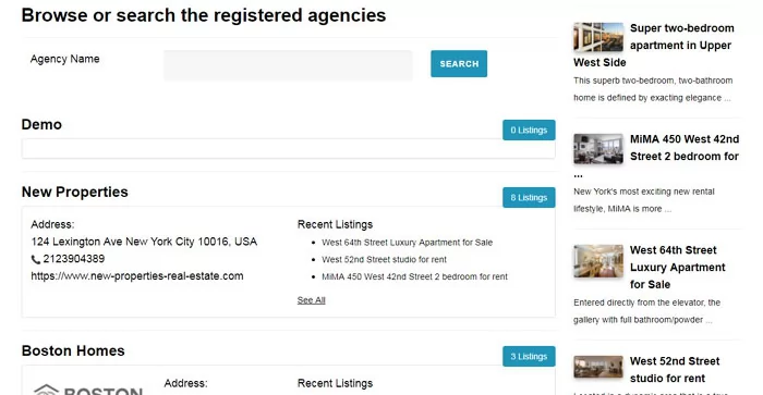 php real estate script New Agents page