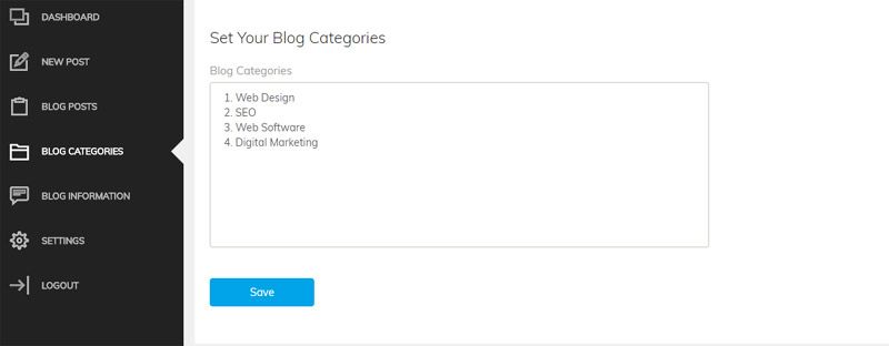 multi categories blog post software