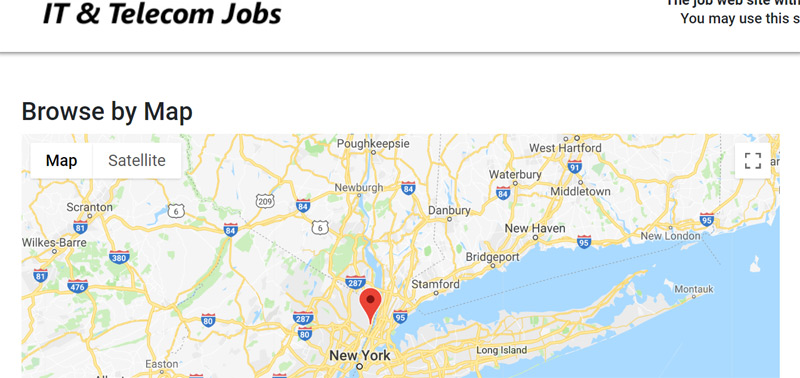 php job script New feature to browse the recruiting companies by map