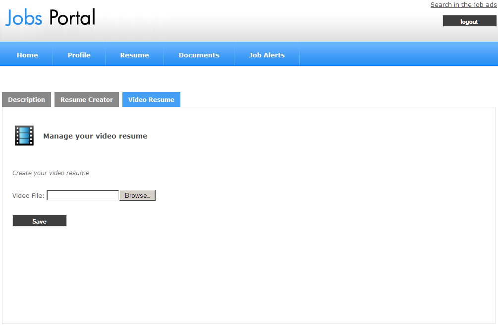Html Code For Job Application With Resume Upload Form