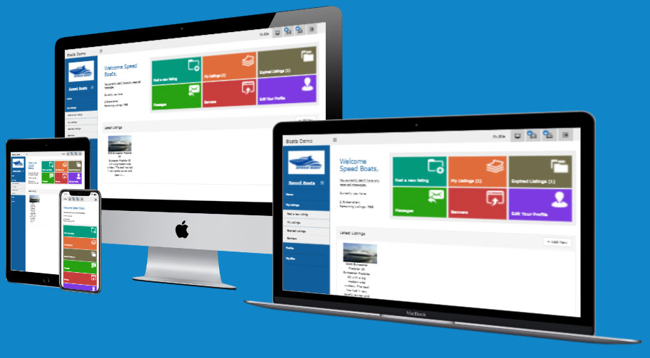 capturas de pantalla del panel de administración del distribuidor de barcos características 2022