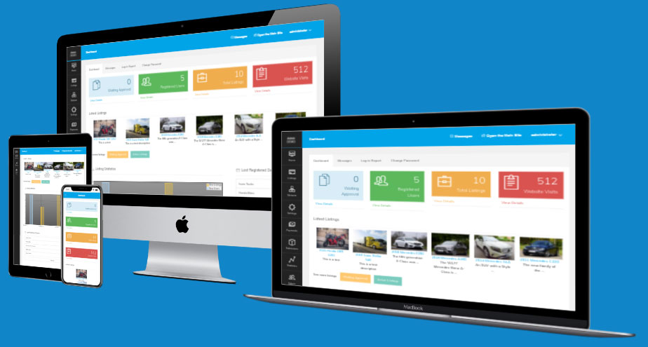 demostraciones del script de automóviles, camiones y motocicletas para múltiples concesionarios