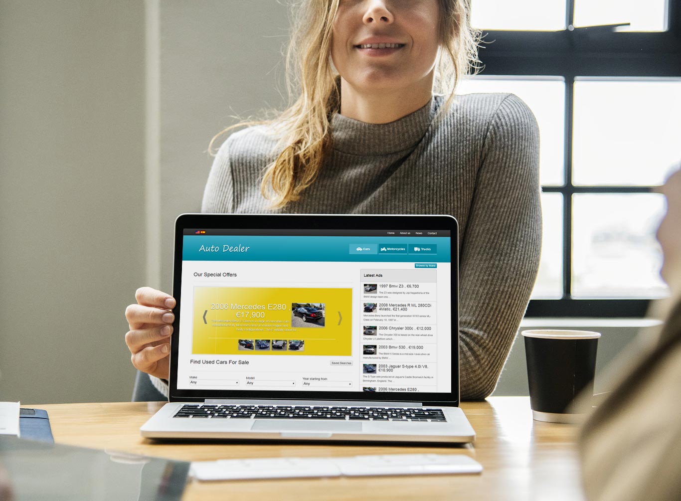 demo do painel administrativo do script php car dealer