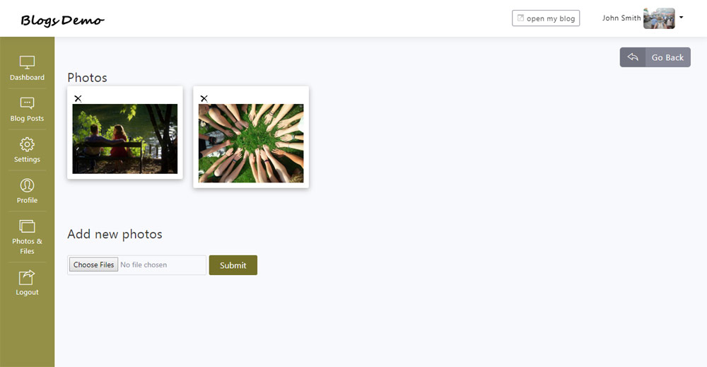 script de blog php création d’albums photo et ajout d’images