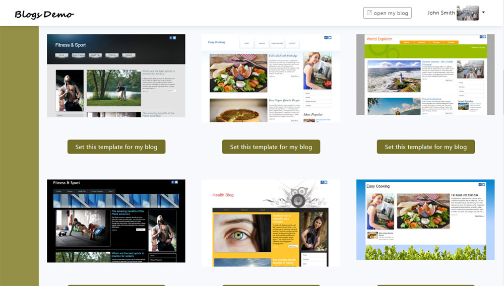 script de blog php modèles utilisateurs prédéfinis
