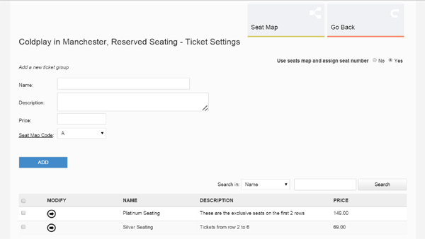script de eventos php adicionando ingressos e grupos de preços