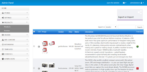 script de shopping php gerenciando os produtos