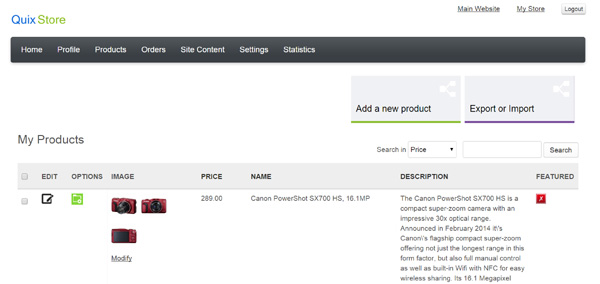 script de shopping php gerenciar os produtos