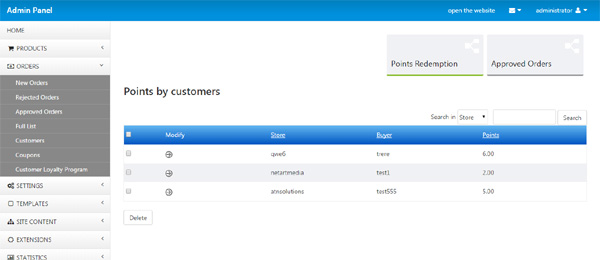 script de loja virtual php programa de fidelidade do cliente