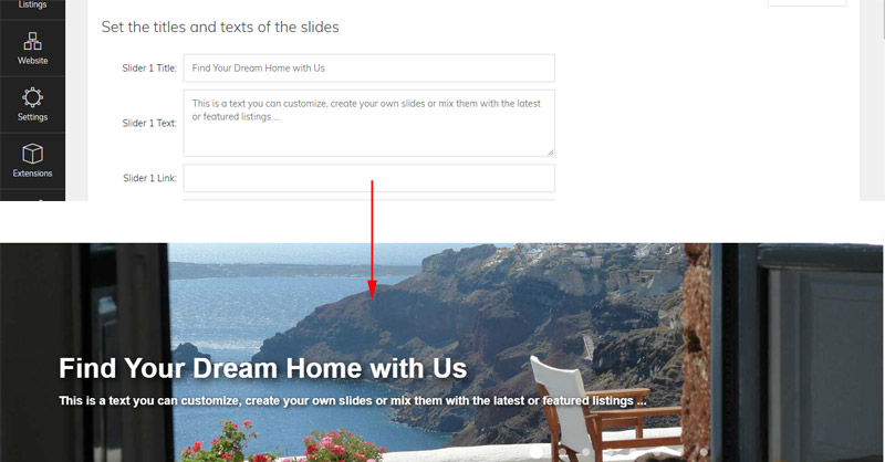  Novo slider na página inicial
