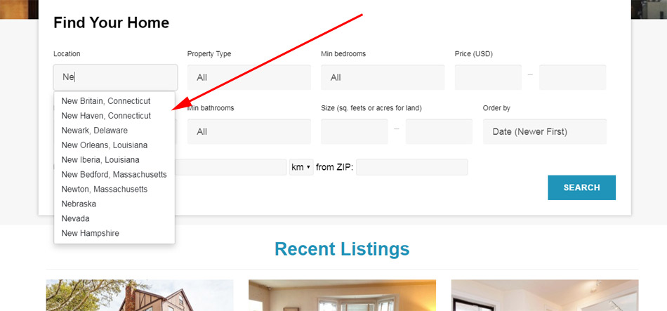 Suggestions pour la recherche de lieux