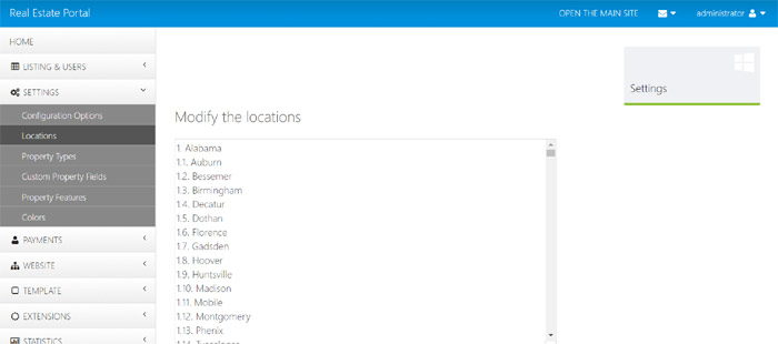 script immobilier php gestion des localisations (villes / régions)