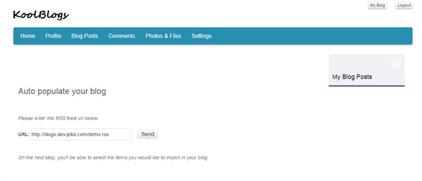 php video blog vlog script alimentação automática do vlog usando feeds rss externos