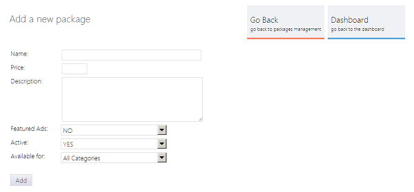 set the pricing separately categories