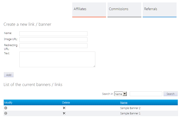 php affiliates module Banners