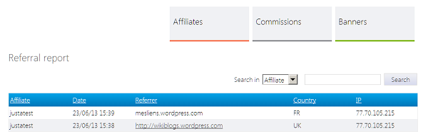 php affiliates monitor on this page