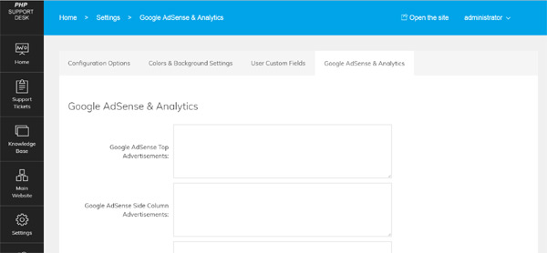 Add Google Adsense or other type of advertisements on the support article pages php help desk