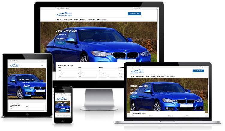 demostración del sitio web del concesionario de automóviles php