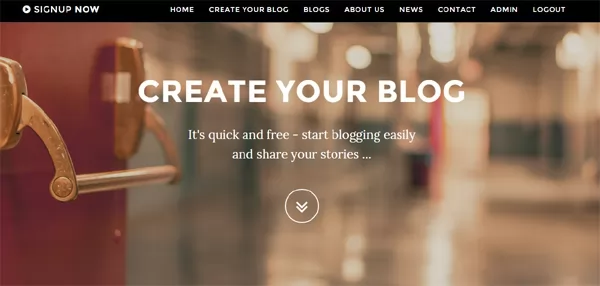 Template 2 php blog script