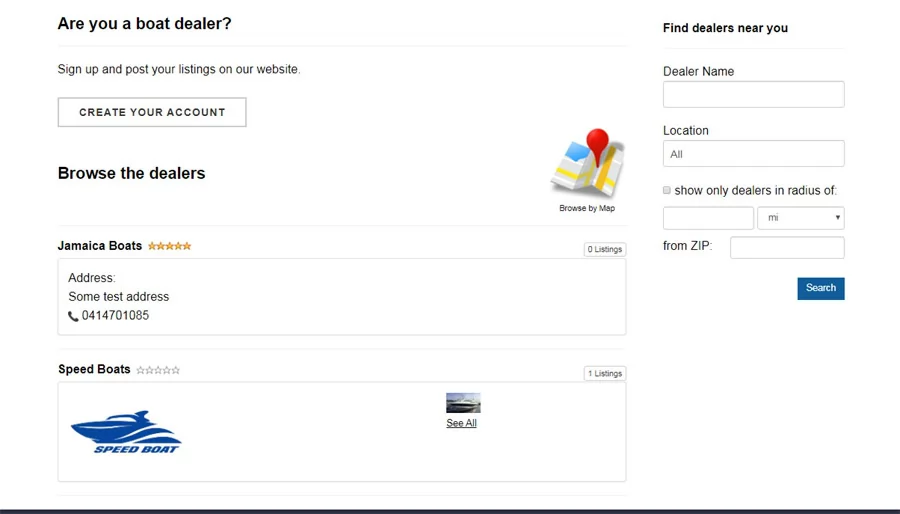 php boat classifieds script registered dealers