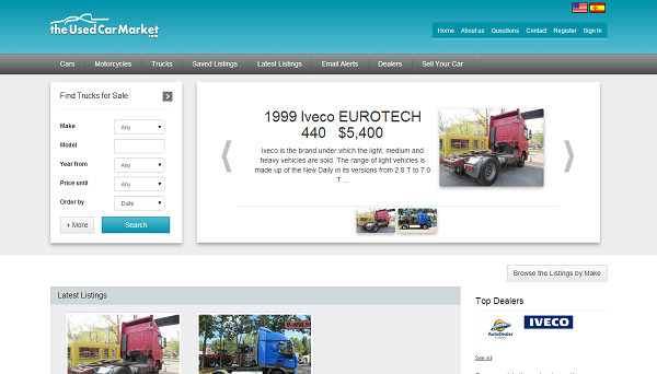 php car classifieds script Trucks Tab