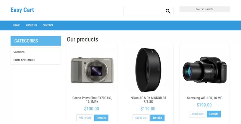 php cart script different template