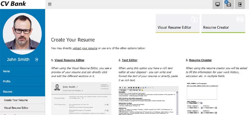 cv jobseekers script php creating a resume in the job seeker administration panel