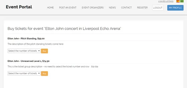 events script php buying tickets