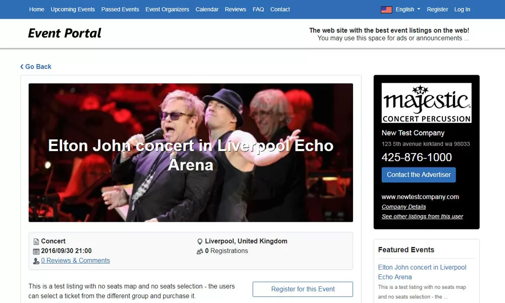 New improved design of the event details page, middle result and search filters