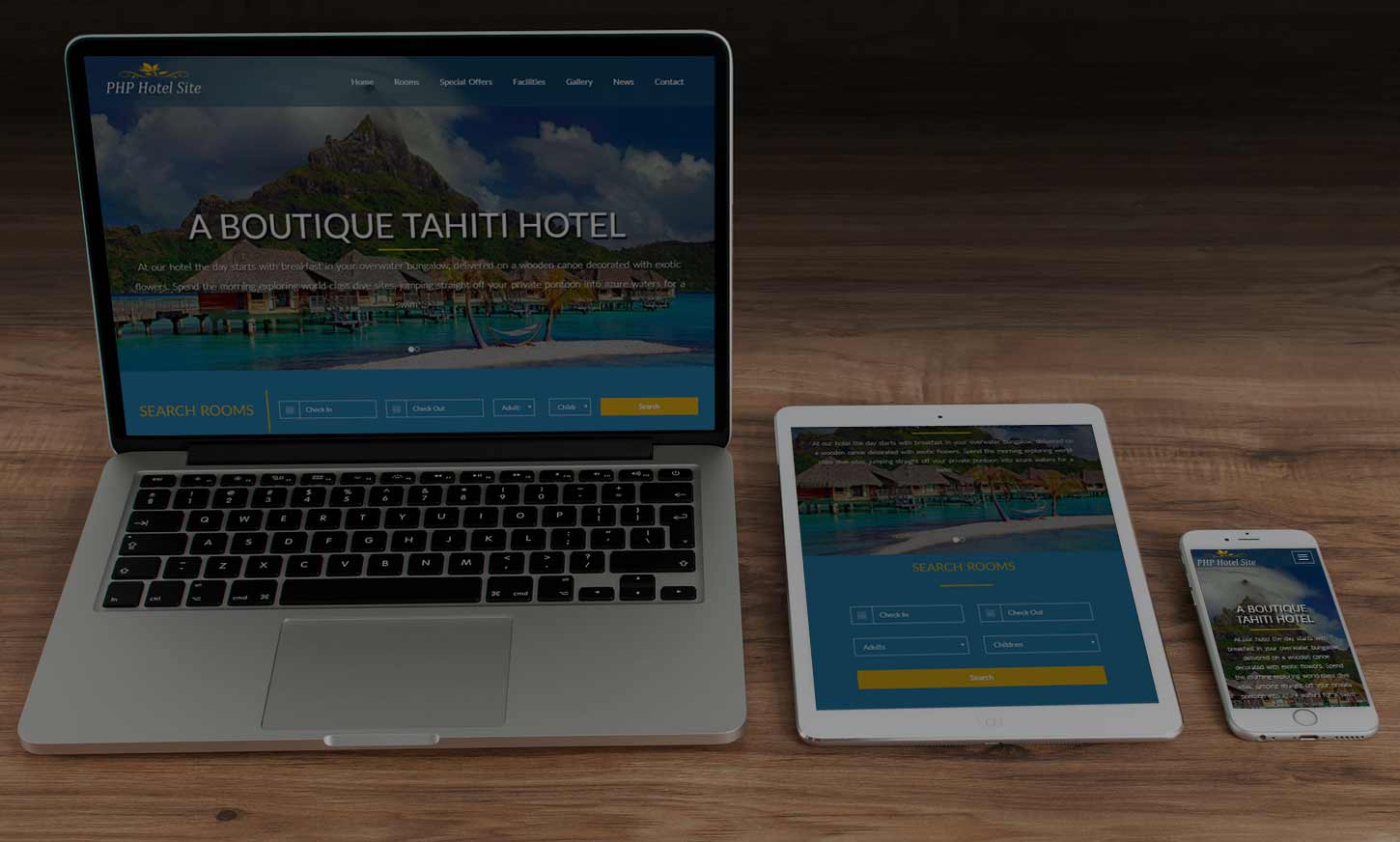 php hotel site 