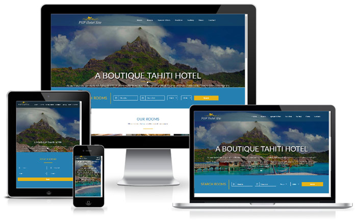 script responsivo de php hotel cms