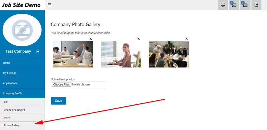 php job script Photo gallery for the companies and social media pages URLs