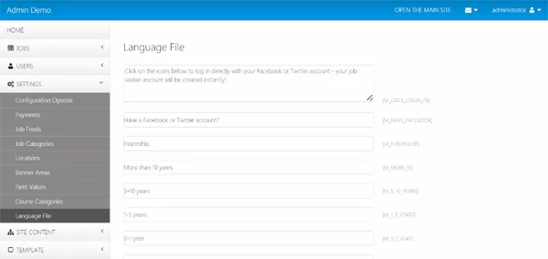 job php edit language file back office Editing the language file from the administration panel