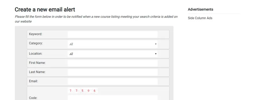 php job script Email alerts for the courses and more fields added for them