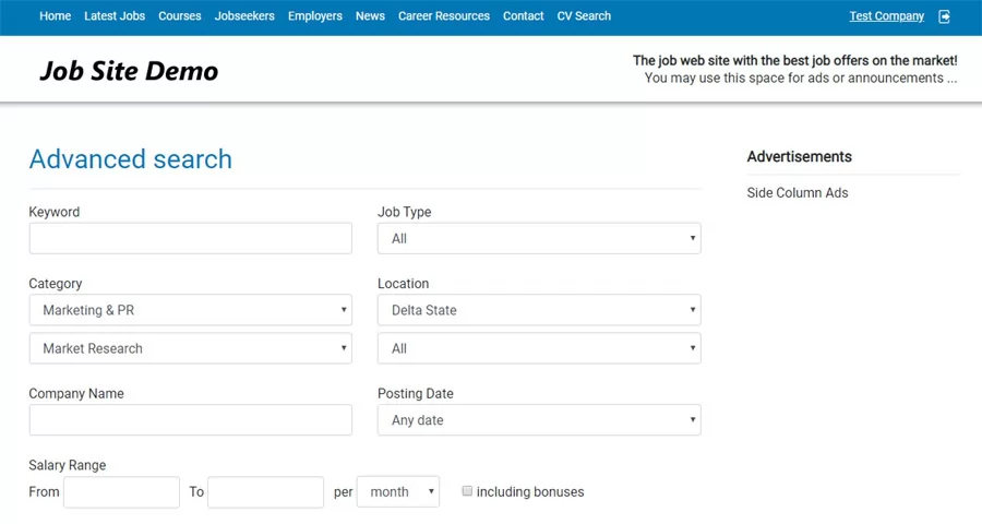 php job script Front-end forms improvements