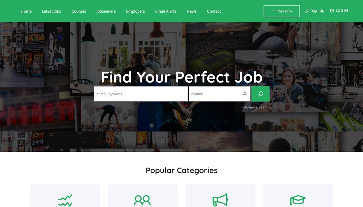 php job site script demo template