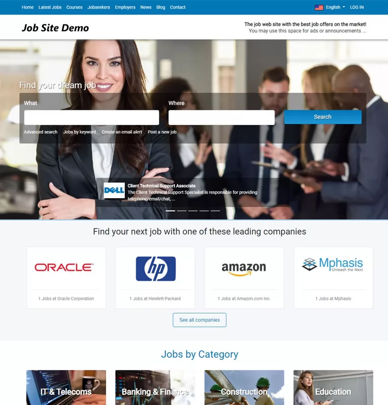 php job site script front end