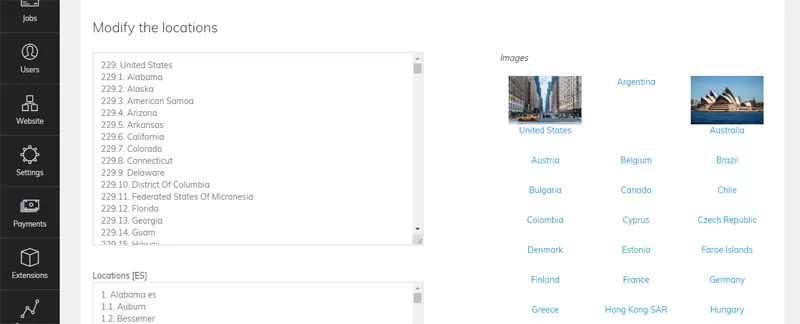 php job script Multi-Language Job Locations
