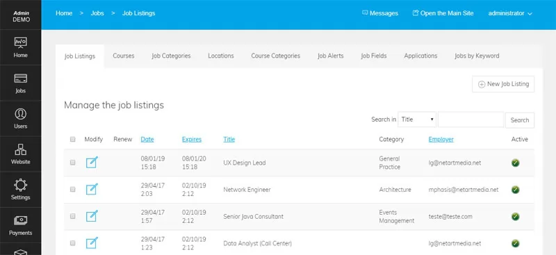 php job script Manage the jobs