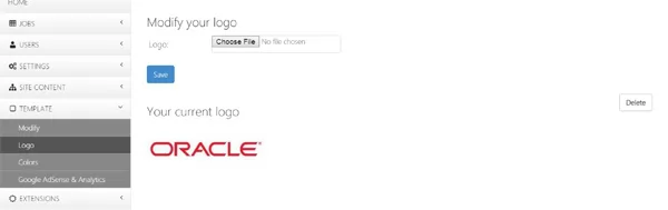 change logo php script for jobs Updating the logo from the administration panel
