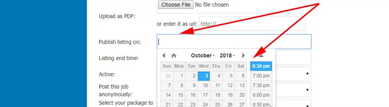 php job script Functionality to Publish Later Jobs and Unpublish them on Selected Date