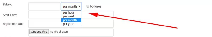salary range search script php New fields for entering and searching the job salary