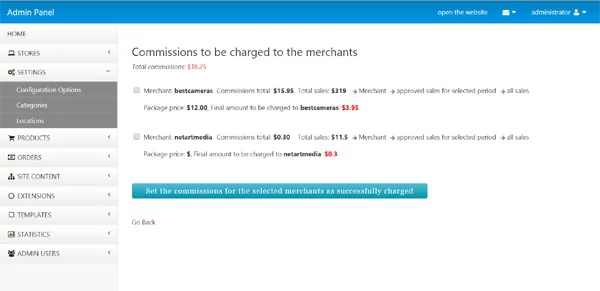 php mall script Charging commissions