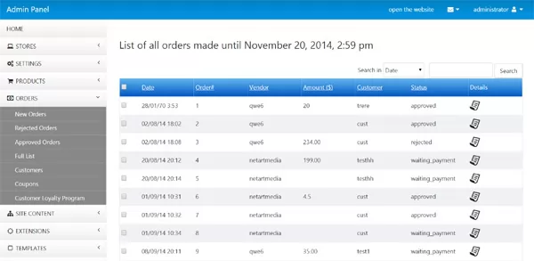 php mall script Orders