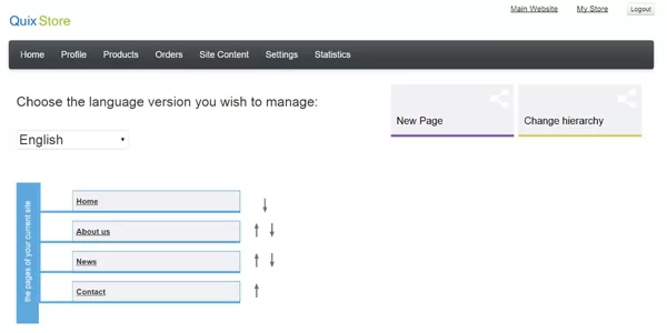 Editar el contenido de las páginas script de centro comercial php