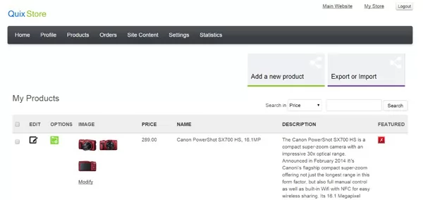 php mall script manage the products